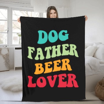 Discover Dog Father Beer Lover Iii Fleece Blankets