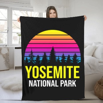 Discover Yosemite National Park Fleece Blankets