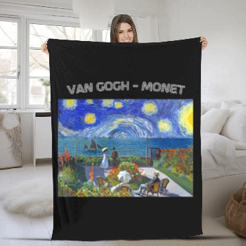 Discover Starry Night Garden At Sainte Adresse Impressionis Fleece Blankets