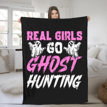 Discover Paranormal Investigator Girls Ghost Hunting Fleece Blankets