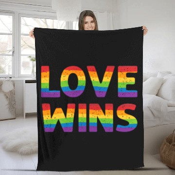 Discover Love Wins Lesbian Gay Pride Lgbt Fleece Blankets