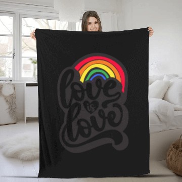 Discover Love is Love Pride Month Fleece Blankets