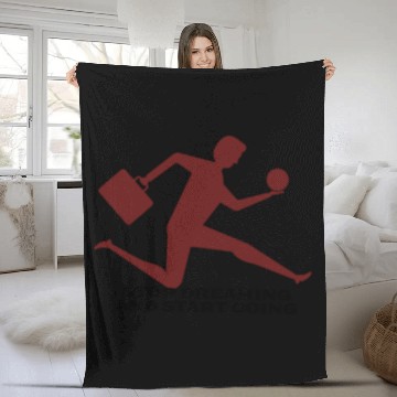 Discover Business man logo art in clothing design Fleece Blankets