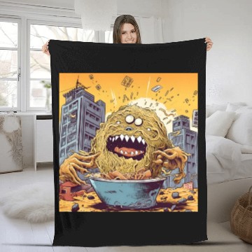 Discover Ramen Monster Fleece Blankets