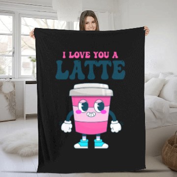 Discover I Love You A Latte Couples Romance Fleece Blankets