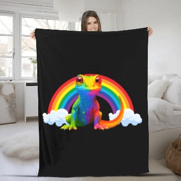 Discover Gay Pride Gecko Fleece Blankets
