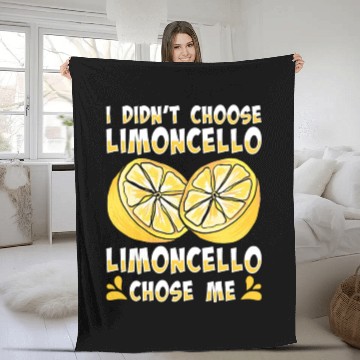 Discover Italian Limoncello Lover Lemon Liquor Drinker Fleece Blankets