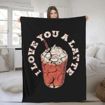 Discover I Love You A Latte Couples Romance Fleece Blankets