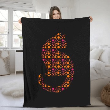 Discover Flat Cat Design - Purrfectly Geometric Fleece Blankets