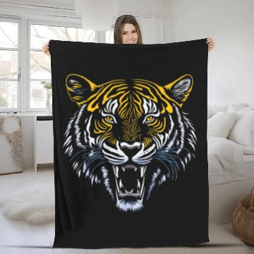 Discover Tribal Tiger Fleece Blankets