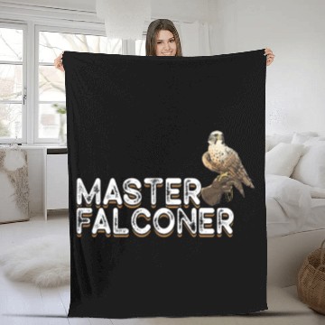 Discover Falconry Bird Falcon Hunting Falconer Fleece Blankets
