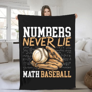 Discover Baseball Math Lover Mathematician Baseball Player Fleece Blankets