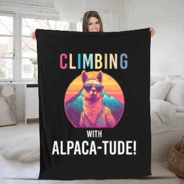 Discover Funny Alpaca with Sunglasses - Alpaca-tude Fleece Blankets
