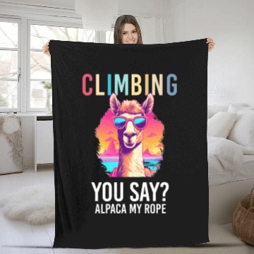 Discover Funny Alpaca with Sunglasses - Alpaca My Rope Fleece Blankets