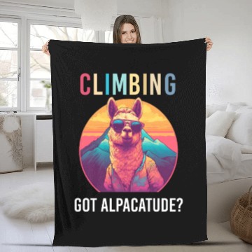 Discover Funny Alpaca with Sunglasses - Alpacatude Fleece Blankets