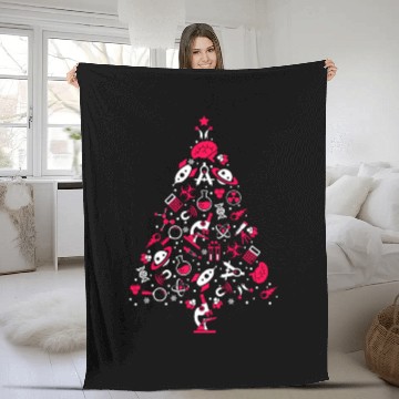 Discover Science Christmas Tree Fleece Blankets