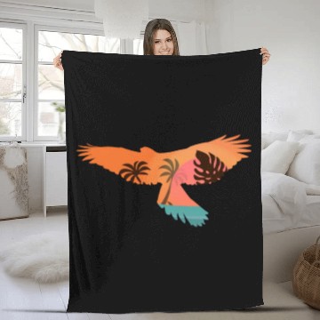 Discover Falconry Bird Falcon Hunting Falconer Fleece Blankets