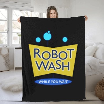 Discover Robot Wash travel Fleece Blankets