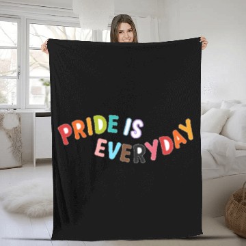 Discover Happy Pride Day Fleece Blankets,Pride is Everyday LGBTQ+