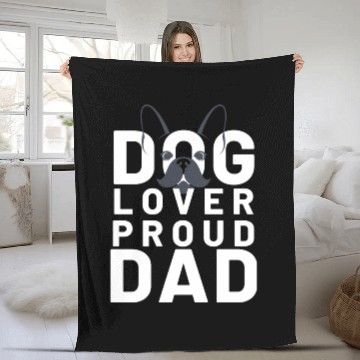 Discover French Bulldog Lover Proud Dad Fleece Blankets