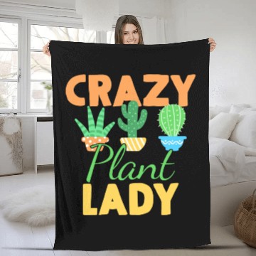 Discover Plants Plant Lady Gardener Fleece Blankets