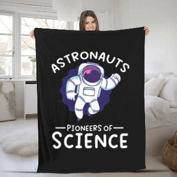 Discover Astronauts pioneers of science spaceman space Fleece Blankets