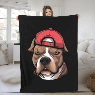 Discover Pitbull Bloods Fleece Blankets