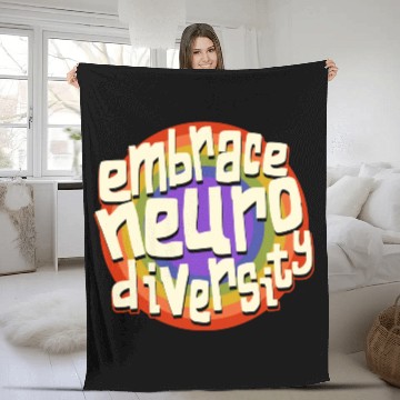 Discover Embrace Neurodiversity Neurodiversity Awareness Fleece Blankets