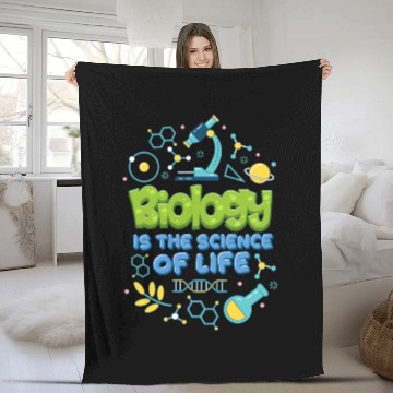 Discover Biology is the Science of Life summer Fleece Blankets
