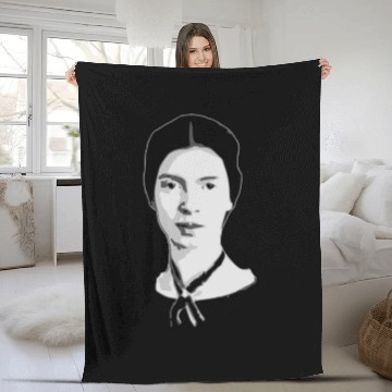 Discover Emily Dickinson Black and White Fleece Blankets