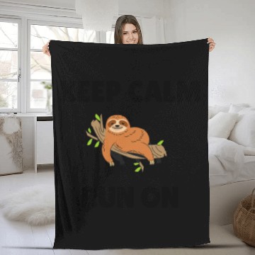Discover Keep calm run on Fleece Blankets