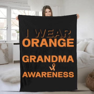 Discover I Wear Orange For My Grandma Multiples Sclerosis Fleece Blankets