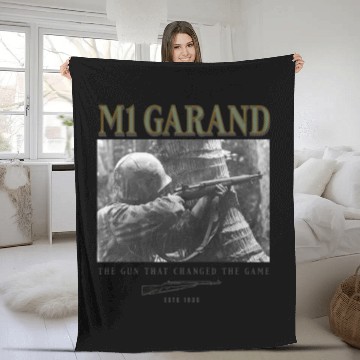 Discover World War 2 Weapon M1 Garand Rifle Fleece Blankets