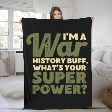 Discover I'm a War History Buff - WW2 Enthusiast Fleece Blankets