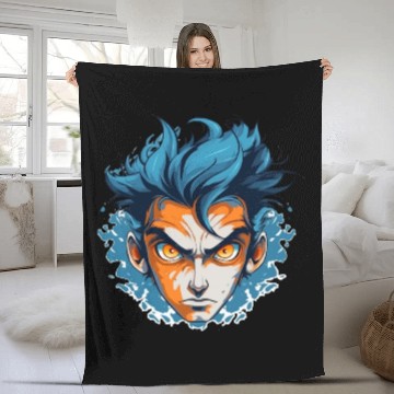 Discover Sapphire Fury. Unleash Your Inner Power. Fleece Blankets