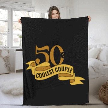 Discover 50th Wedding Anniversary Husband Wife Marriage Fleece Blankets