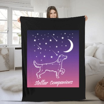 Discover Canine Constellations Golden Retriever Companion Fleece Blankets