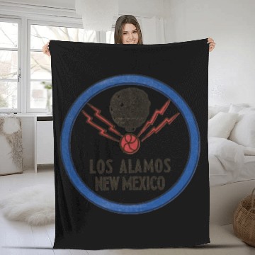 Discover Manhattan Project Los Alamos, New Mexico Nuclear W Fleece Blankets
