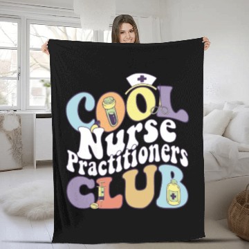 Discover Cool Nurse Practitioners Club RN Registered Nurse Fleece Blankets