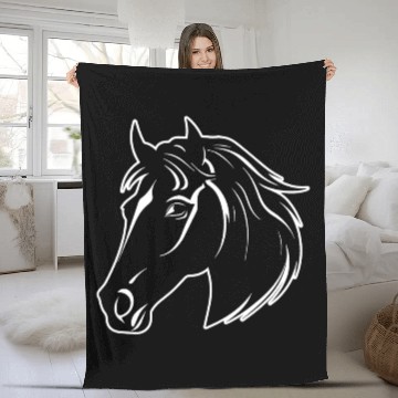 Discover Horse Equine Pony Fleece Blankets