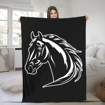 Discover Horse Equine Pony Fleece Blankets