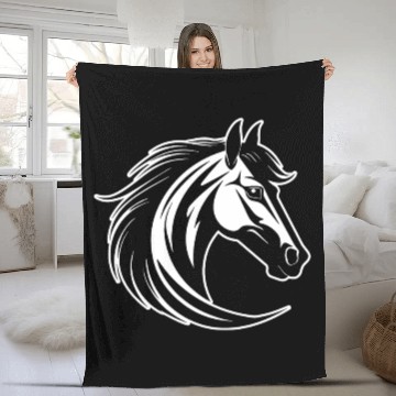 Discover Horse Equine Pony Fleece Blankets