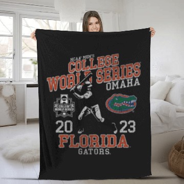 Discover College World Series 2023 Baseball Vintage Fleece Blankets
