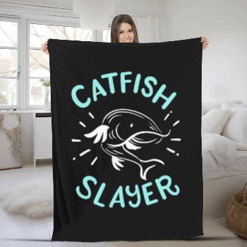 Discover Catfish Slayer Fleece Blankets