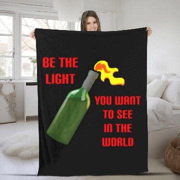 Discover Be The Light Molotov Cocktail Fleece Blankets