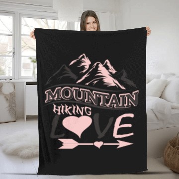 Discover Mountains Hiking Mountaineering Sports Love Alps Fleece Blankets