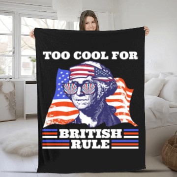 Discover George Washington Too cool for British rule USA Fleece Blankets
