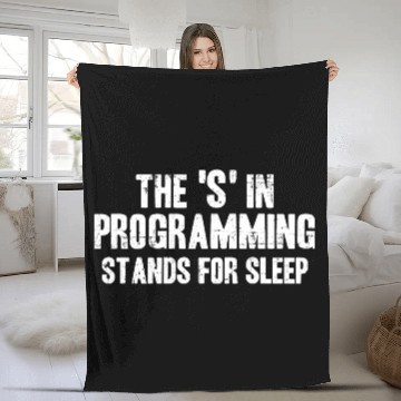 Discover Funny Programming Sleep Software Developer Coding Fleece Blankets