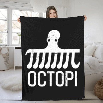 Discover Funny Pi Day Octopi Nerd Geek Science Math Fleece Blankets