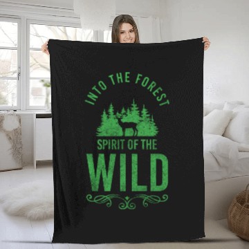 Discover Forest Camping Wilderness Landscape Fleece Blankets